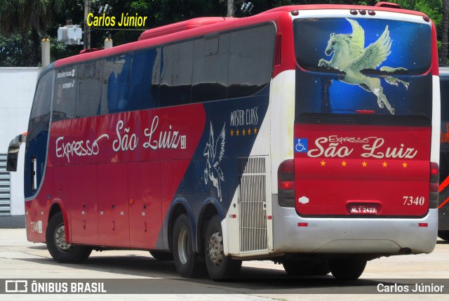 Expresso São Luiz 7340 na cidade de Goiânia, Goiás, Brasil, por Carlos Júnior. ID da foto: 8564753.