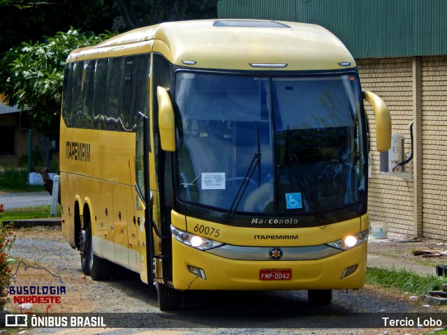 Viação Itapemirim 60075 na cidade de Salvador, Bahia, Brasil, por Tercio Lobo. ID da foto: 8564551.