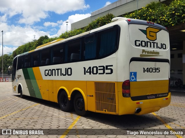 Empresa Gontijo de Transportes 14035 na cidade de Belo Horizonte, Minas Gerais, Brasil, por Tiago Wenceslau de Souza. ID da foto: 8563536.