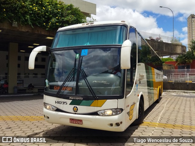 Empresa Gontijo de Transportes 14035 na cidade de Belo Horizonte, Minas Gerais, Brasil, por Tiago Wenceslau de Souza. ID da foto: 8563523.