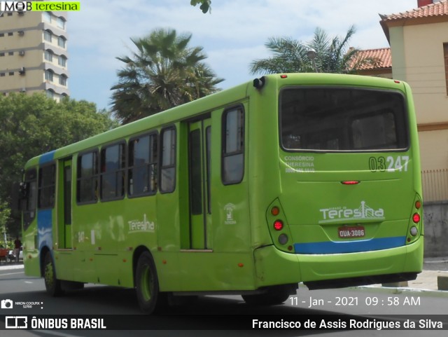 EMTRACOL - Empresa de Transportes Coletivos 03247 na cidade de Teresina, Piauí, Brasil, por Francisco de Assis Rodrigues da Silva. Número da foto: #8565125.