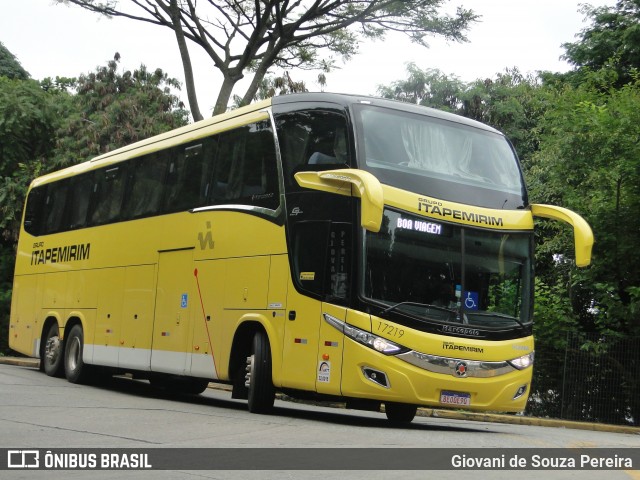 Viação Itapemirim 17219 na cidade de São Paulo, São Paulo, Brasil, por Giovani de Souza Pereira. Número da foto: #8566620.