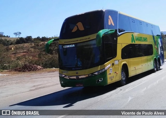 Viação Amarelinho 13310 na cidade de Itatiaiuçu, Minas Gerais, Brasil, por Vicente de Paulo Alves. Número da foto: #8567248.