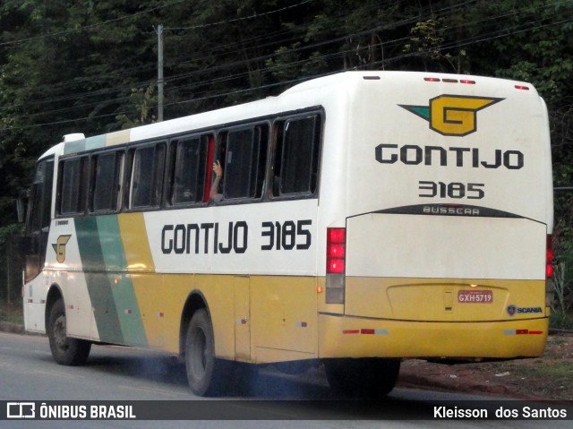 Empresa Gontijo de Transportes 3185 na cidade de Belo Horizonte, Minas Gerais, Brasil, por Kleisson  dos Santos. ID da foto: 8568634.