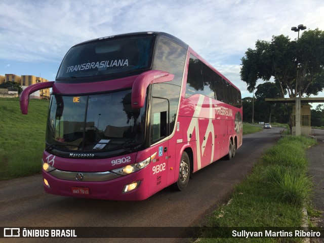 Transbrasiliana Transportes e Turismo 91302 na cidade de Anápolis, Goiás, Brasil, por Sullyvan Martins Ribeiro. ID da foto: 8570823.