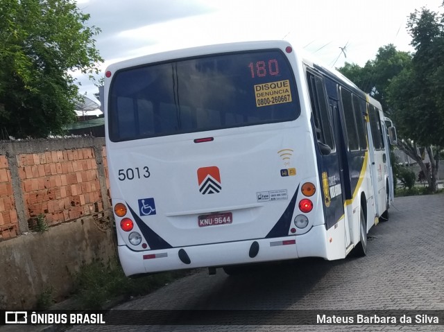 Viação Cidade do Aço 5013 na cidade de Volta Redonda, Rio de Janeiro, Brasil, por Mateus Barbara da Silva. ID da foto: 8570239.