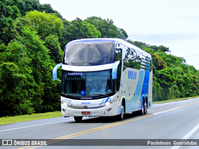 Brulan Transportes 318 na cidade de Guaratuba, Paraná, Brasil, por Paulobuss  Guaratuba. ID da foto: 8571904.