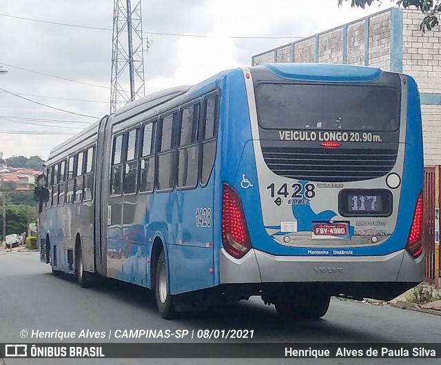VB Transportes e Turismo 1428 na cidade de Campinas, São Paulo, Brasil, por Henrique Alves de Paula Silva. Número da foto: #8569936.