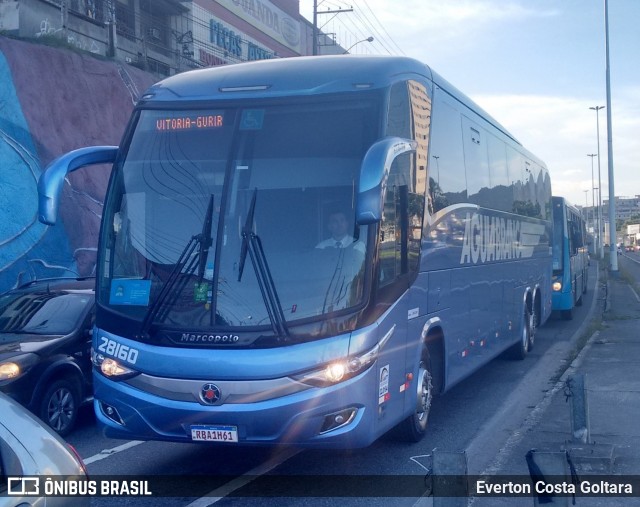 Viação Águia Branca 28160 na cidade de Cariacica, Espírito Santo, Brasil, por Everton Costa Goltara. Número da foto: #8512745.