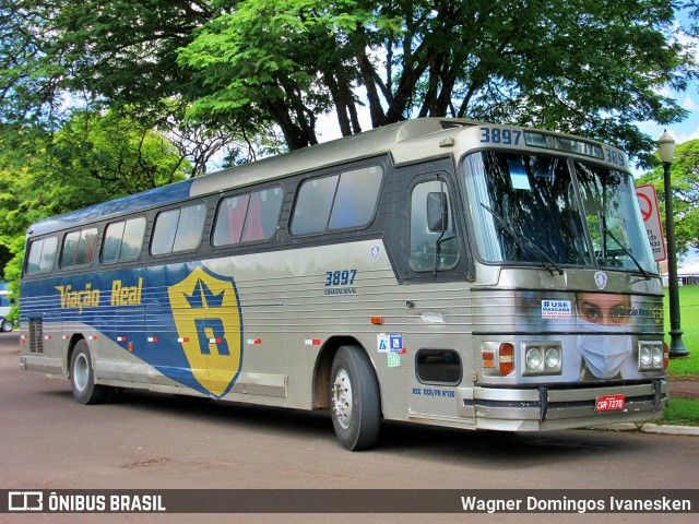 Viação Real 3897 na cidade de Cianorte, Paraná, Brasil, por Wagner Domingos Ivanesken. ID da foto: 8513614.