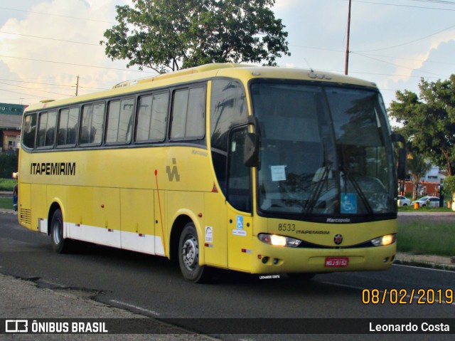 Viação Itapemirim 8533 na cidade de Teresina, Piauí, Brasil, por Leonardo Costa. ID da foto: 8513831.