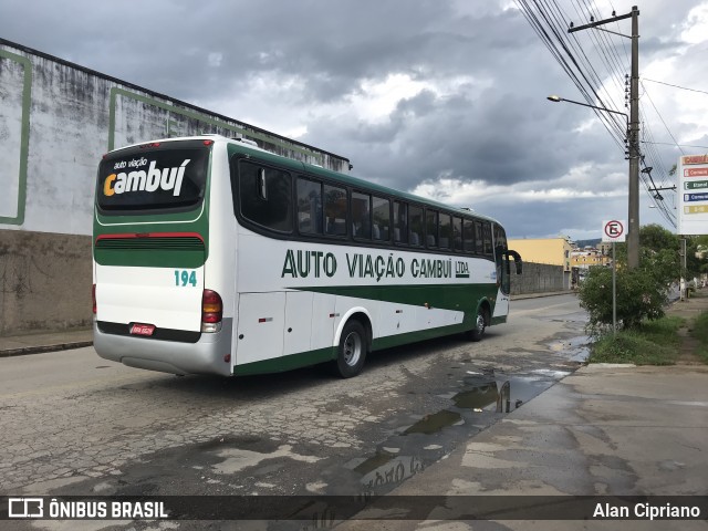 Auto Viação Cambuí 194 na cidade de Cambuí, Minas Gerais, Brasil, por Alan Cipriano. ID da foto: 8515535.