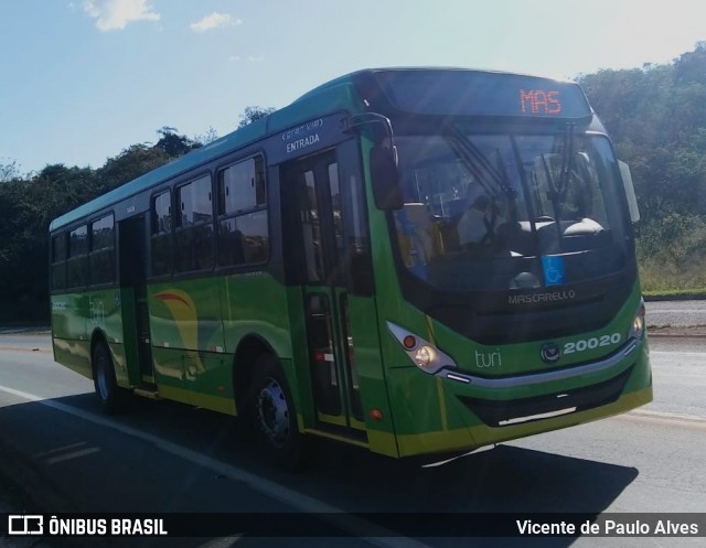 Turi Transportes - Sete Lagoas 20020 na cidade de Itaúna, Minas Gerais, Brasil, por Vicente de Paulo Alves. ID da foto: 8513827.