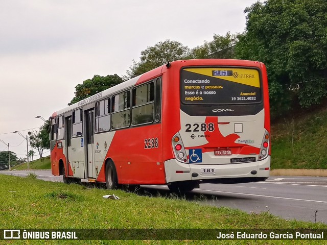 Expresso CampiBus 2288 na cidade de Campinas, São Paulo, Brasil, por José Eduardo Garcia Pontual. ID da foto: 8513177.