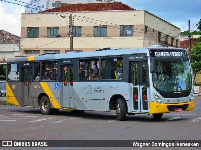 Viação Cianorte 610 na cidade de Cianorte, Paraná, Brasil, por Wagner Domingos Ivanesken. Número da foto: #8513564.