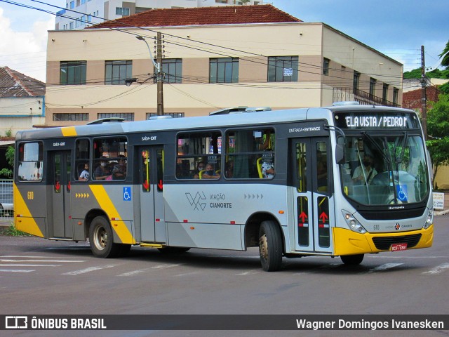 Viação Cianorte 610 na cidade de Cianorte, Paraná, Brasil, por Wagner Domingos Ivanesken. ID da foto: 8513564.