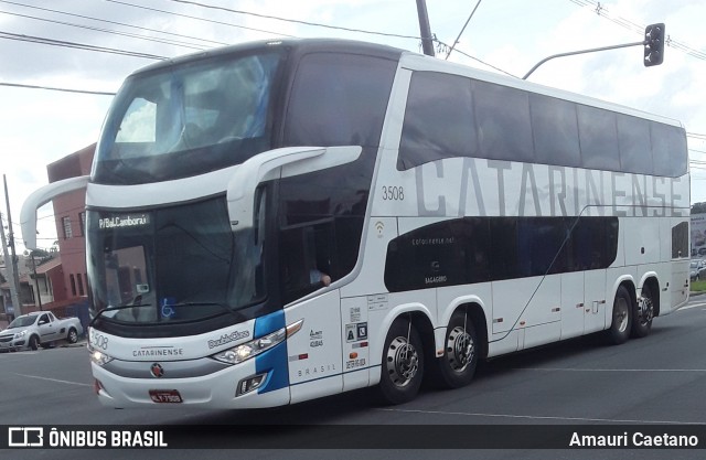 Auto Viação Catarinense 3508 na cidade de Curitiba, Paraná, Brasil, por Amauri Caetano. ID da foto: 8572570.