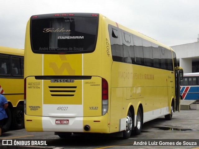 Viação Itapemirim 49027 na cidade de São Paulo, São Paulo, Brasil, por André Luiz Gomes de Souza. Número da foto: #8574849.