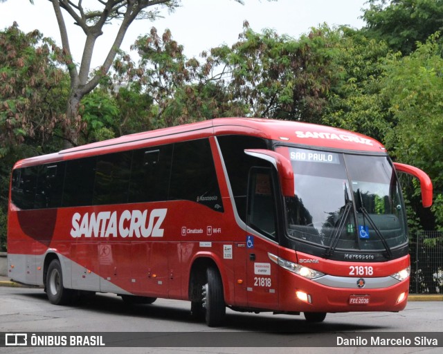 Viação Santa Cruz 21818 na cidade de São Paulo, São Paulo, Brasil, por Danilo Marcelo Silva. Número da foto: #8573157.