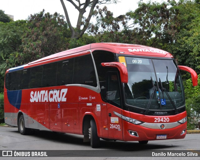 Viação Santa Cruz 29420 na cidade de São Paulo, São Paulo, Brasil, por Danilo Marcelo Silva. Número da foto: #8573177.