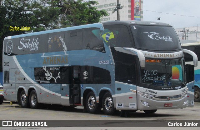 Athenas Turismo 3020 na cidade de Goiânia, Goiás, Brasil, por Carlos Júnior. ID da foto: 8573868.