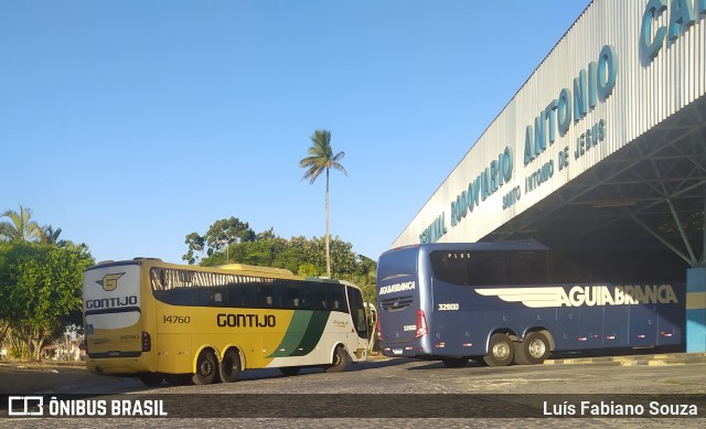 Empresa Gontijo de Transportes 14760 na cidade de Santo Antônio de Jesus, Bahia, Brasil, por Luís Fabiano Souza. Número da foto: #8572883.