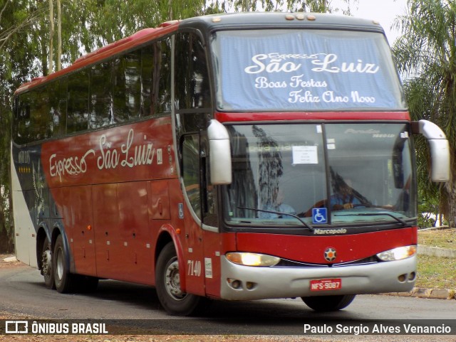 Expresso São Luiz 7140 na cidade de Cuiabá, Mato Grosso, Brasil, por Paulo Sergio Alves Venancio. ID da foto: 8573490.