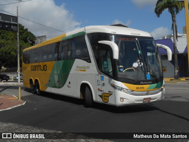 Empresa Gontijo de Transportes 18315 na cidade de Fortaleza, Ceará, Brasil, por Matheus Da Mata Santos. Número da foto: #8575958.