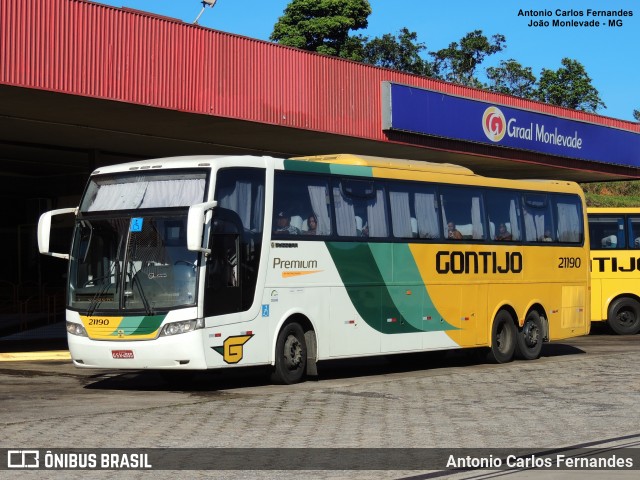 Empresa Gontijo de Transportes 21190 na cidade de João Monlevade, Minas Gerais, Brasil, por Antonio Carlos Fernandes. ID da foto: 8576666.