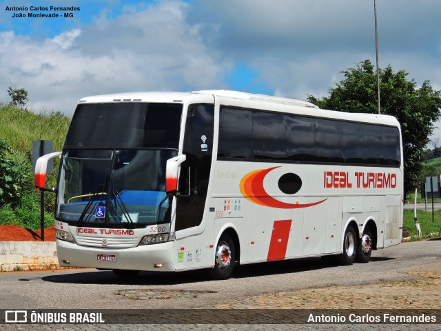 Expresso Ideal Brasil Turismo 3200 na cidade de João Monlevade, Minas Gerais, Brasil, por Antonio Carlos Fernandes. ID da foto: 8576665.