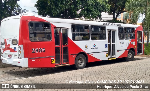 Itajaí Transportes Coletivos 2986 na cidade de Campinas, São Paulo, Brasil, por Henrique Alves de Paula Silva. Número da foto: #8577880.