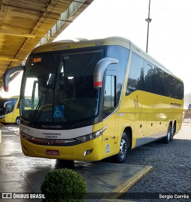 Viação Itapemirim 60707 na cidade de Campos dos Goytacazes, Rio de Janeiro, Brasil, por Sergio Corrêa. ID da foto: 8576314.