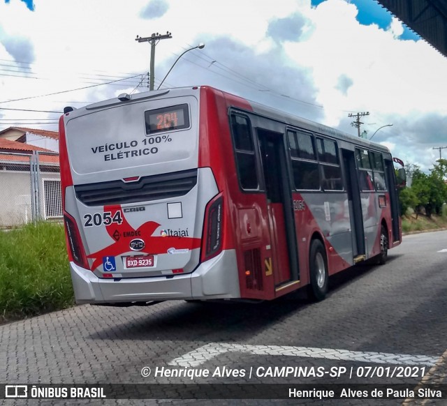 Itajaí Transportes Coletivos 2054 na cidade de Campinas, São Paulo, Brasil, por Henrique Alves de Paula Silva. ID da foto: 8578169.