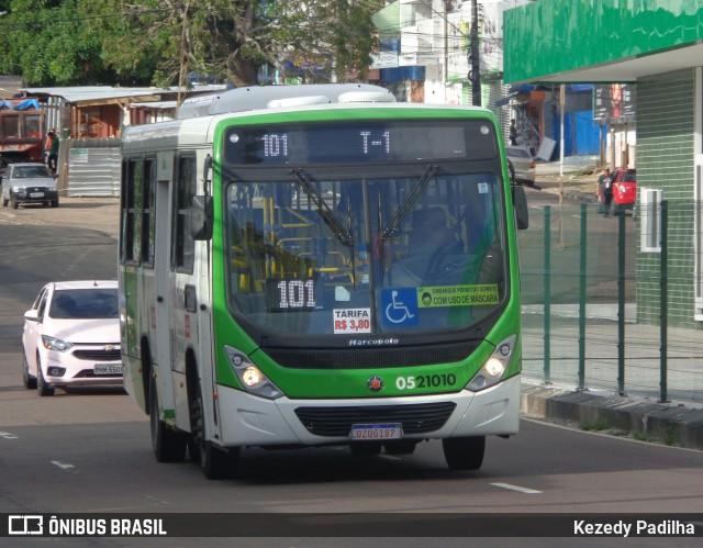 Via Verde Transportes Coletivos 0521010 na cidade de Manaus, Amazonas, Brasil, por Kezedy Padilha. ID da foto: 8583087.