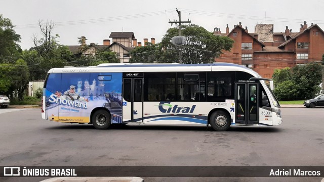 Citral Transporte e Turismo 3503 na cidade de Gramado, Rio Grande do Sul, Brasil, por Adriel Marcos. ID da foto: 8582284.