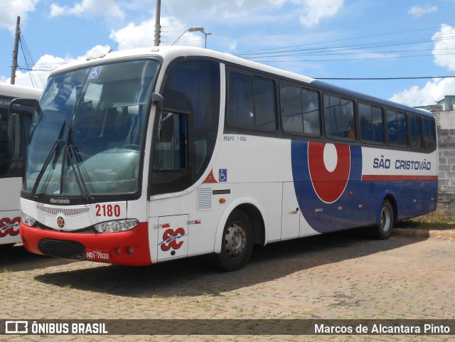 Viação São Cristóvão 2180 na cidade de Lavras, Minas Gerais, Brasil, por Marcos de Alcantara Pinto. Número da foto: #8582413.