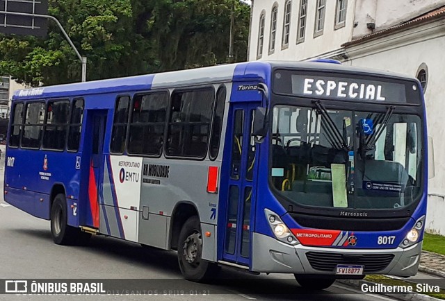 BR Mobilidade Baixada Santista 8017 na cidade de Santos, São Paulo, Brasil, por Guilherme Silva. ID da foto: 8581764.