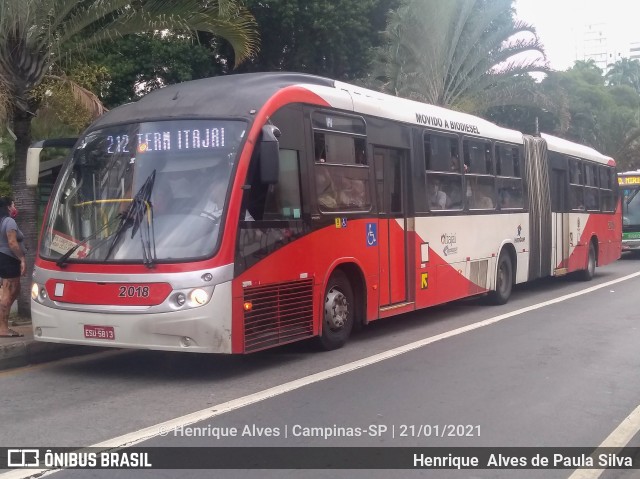 Itajaí Transportes Coletivos 2018 na cidade de Campinas, São Paulo, Brasil, por Henrique Alves de Paula Silva. ID da foto: 8581643.