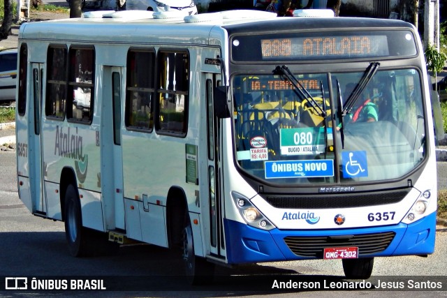 Viação Atalaia Transportes 6357 na cidade de Aracaju, Sergipe, Brasil, por Anderson Leonardo Jesus Santos. Número da foto: #8580533.
