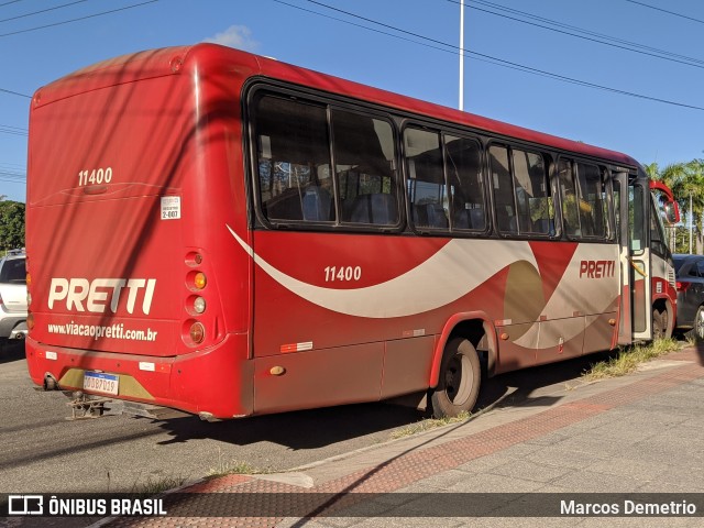 Viação Pretti 11400 na cidade de Serra, Espírito Santo, Brasil, por Marcos Demetrio. ID da foto: 8580299.