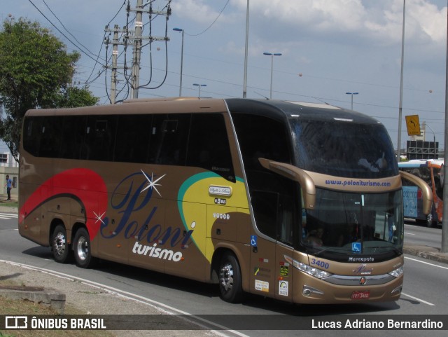 Poloni Turismo 3400 na cidade de São Paulo, São Paulo, Brasil, por Lucas Adriano Bernardino. Número da foto: #8584774.