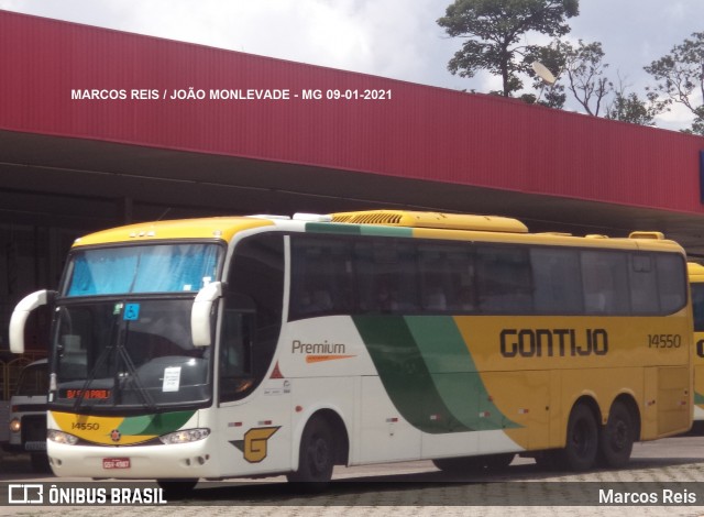 Empresa Gontijo de Transportes 14550 na cidade de João Monlevade, Minas Gerais, Brasil, por Marcos Reis. ID da foto: 8586410.