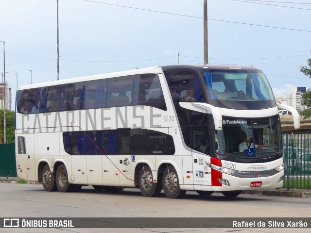 Auto Viação Catarinense 3520 na cidade de São Paulo, São Paulo, Brasil, por Rafael da Silva Xarão. Número da foto: #8586324.