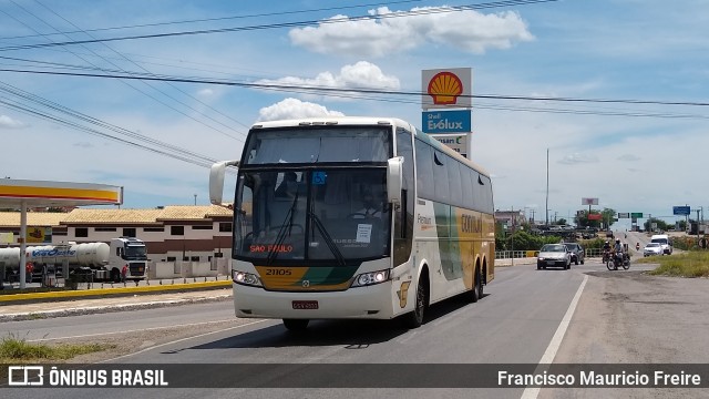 Empresa Gontijo de Transportes 21105 na cidade de Salgueiro, Pernambuco, Brasil, por Francisco Mauricio Freire. ID da foto: 8584064.