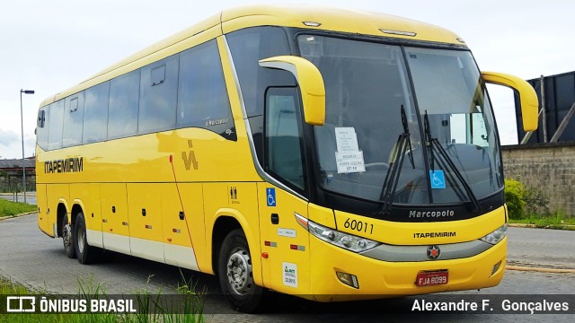Viação Itapemirim 60011 na cidade de Itajaí, Santa Catarina, Brasil, por Alexandre F.  Gonçalves. Número da foto: #8585796.
