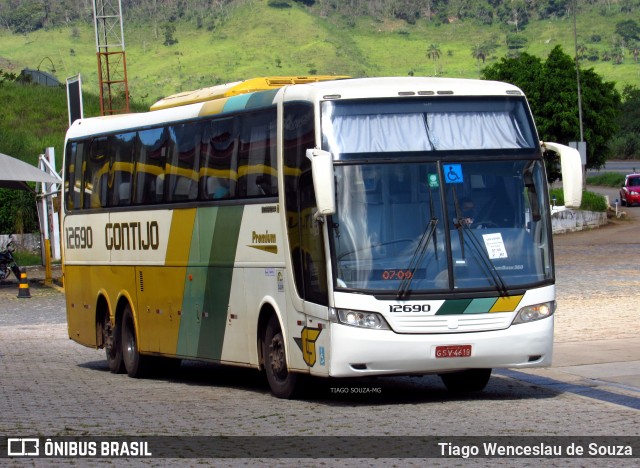 Empresa Gontijo de Transportes 12690 na cidade de João Monlevade, Minas Gerais, Brasil, por Tiago Wenceslau de Souza. ID da foto: 8589224.