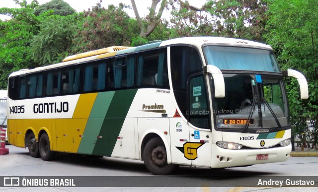 Empresa Gontijo de Transportes 14035 na cidade de São Paulo, São Paulo, Brasil, por Andrey Gustavo. ID da foto: 8589449.