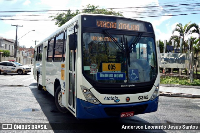 Viação Atalaia Transportes 6365 na cidade de Aracaju, Sergipe, Brasil, por Anderson Leonardo Jesus Santos. ID da foto: 8587372.