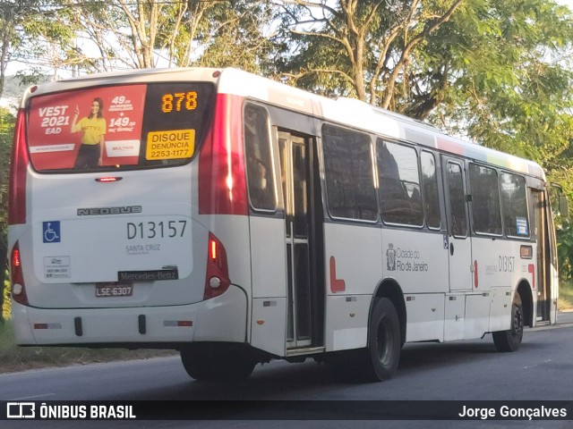 Transportes Barra D13157 na cidade de Rio de Janeiro, Rio de Janeiro, Brasil, por Jorge Gonçalves. Número da foto: #8588722.