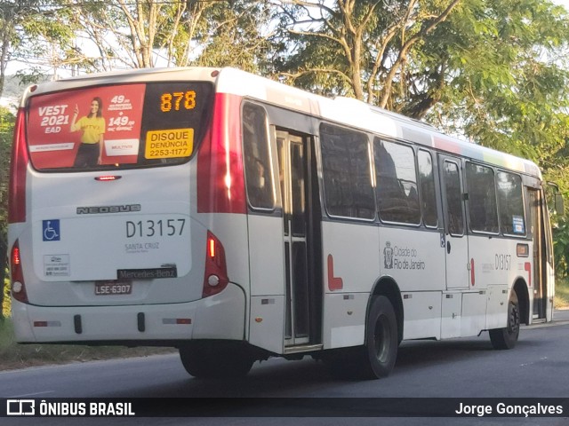 Transportes Barra D13157 na cidade de Rio de Janeiro, Rio de Janeiro, Brasil, por Jorge Gonçalves. ID da foto: 8588722.